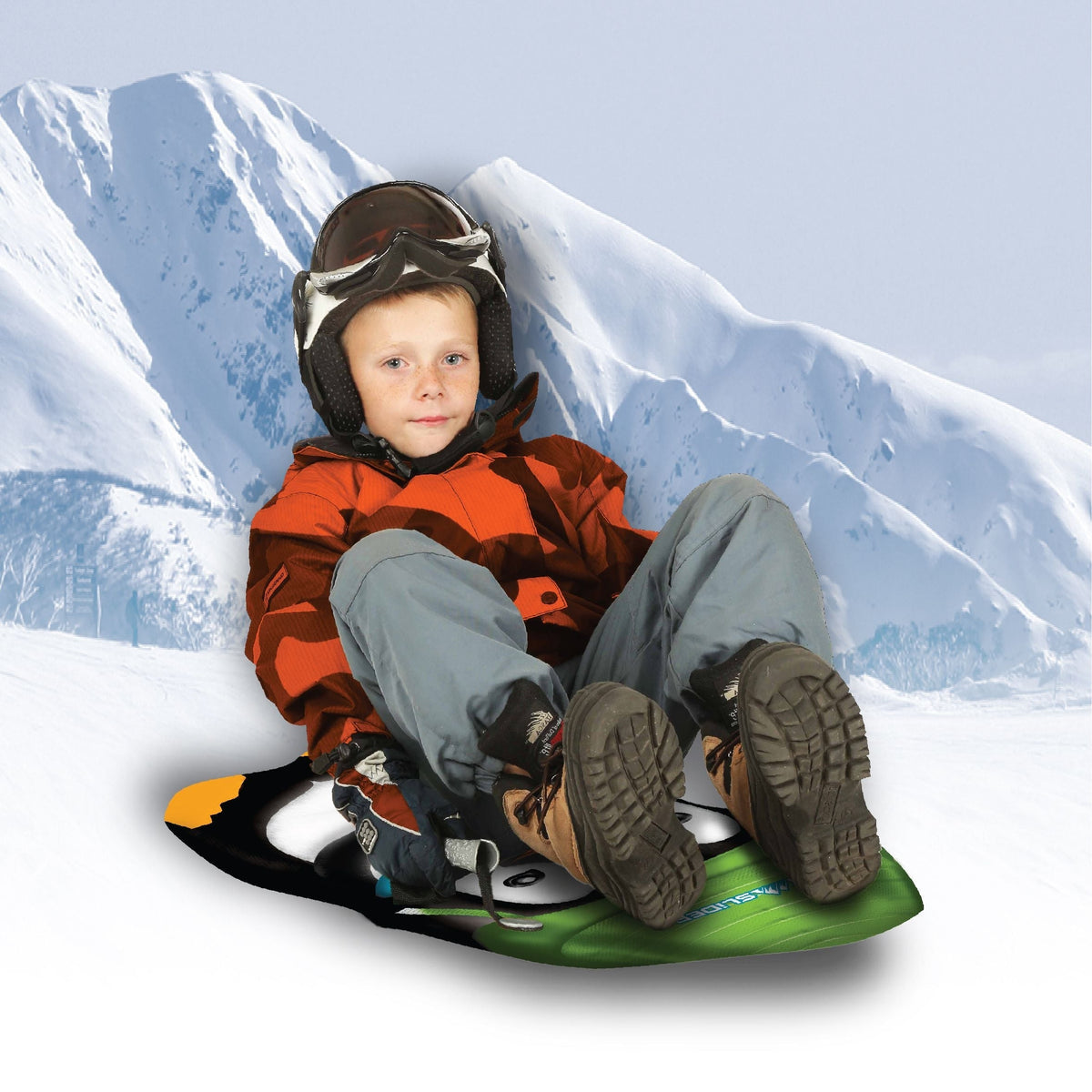 Snow Slider Kids' 1-Person Lightweight Foam Winter Snow Sled/Toboggan with Handles, Assorted S2F1 - product image 4