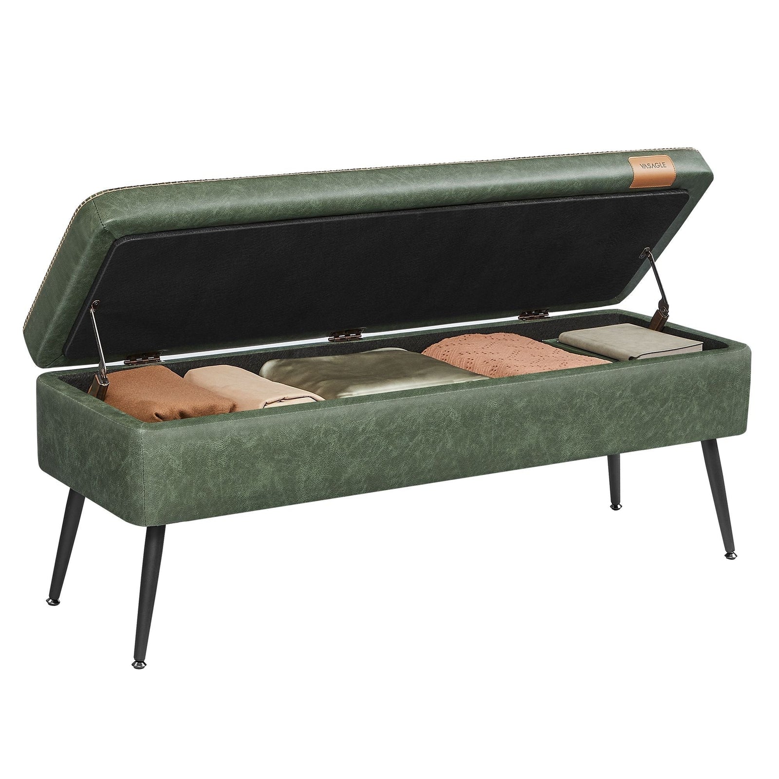 Home Modern Forest Green Ottoman Storage Bench O9U2 - product image 2
