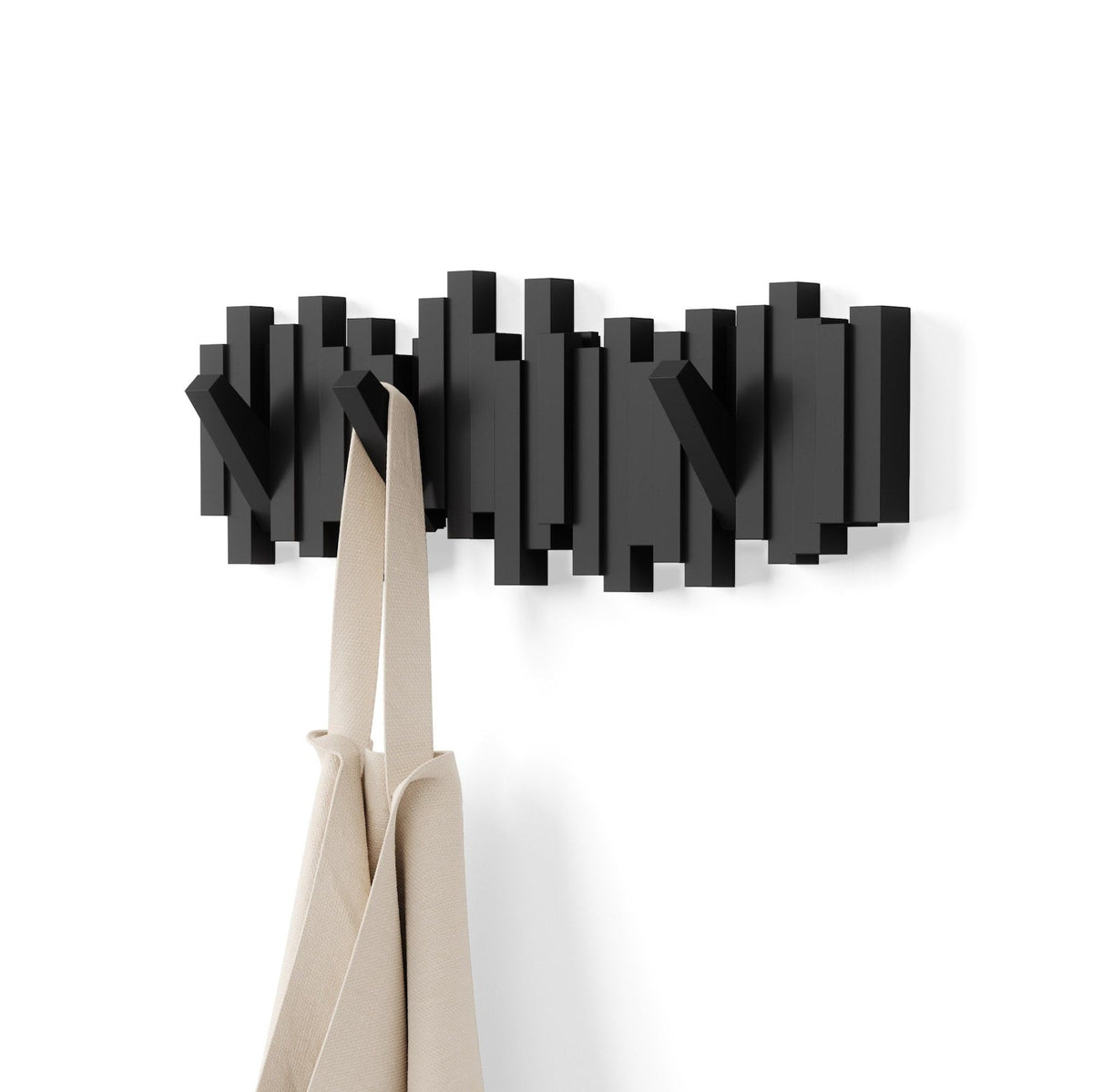 Multi 5 Hook Rack, Black W8N9 - product image 1