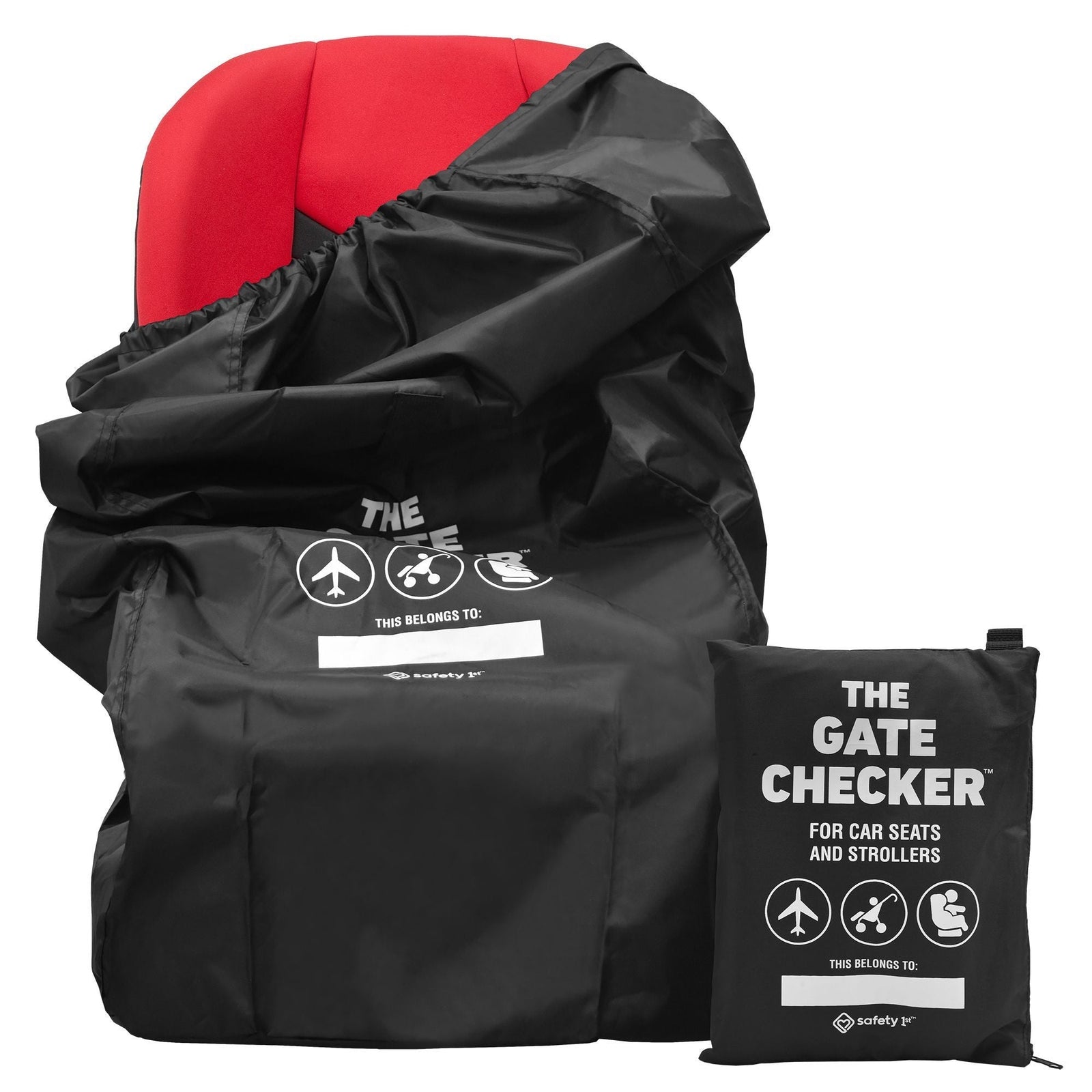 Stroller Gate Heavy-Duty Black Checker Travel Bag with Pouch X5J5 - product image 1