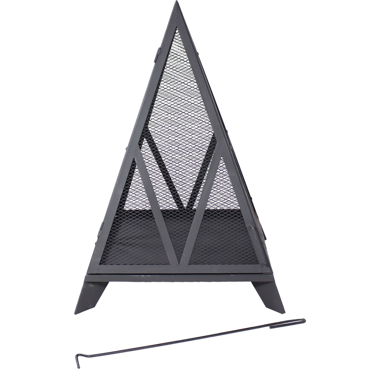 Decor Majestic Pyramid Steel Fire Pit, Black G3S4 - product image 3