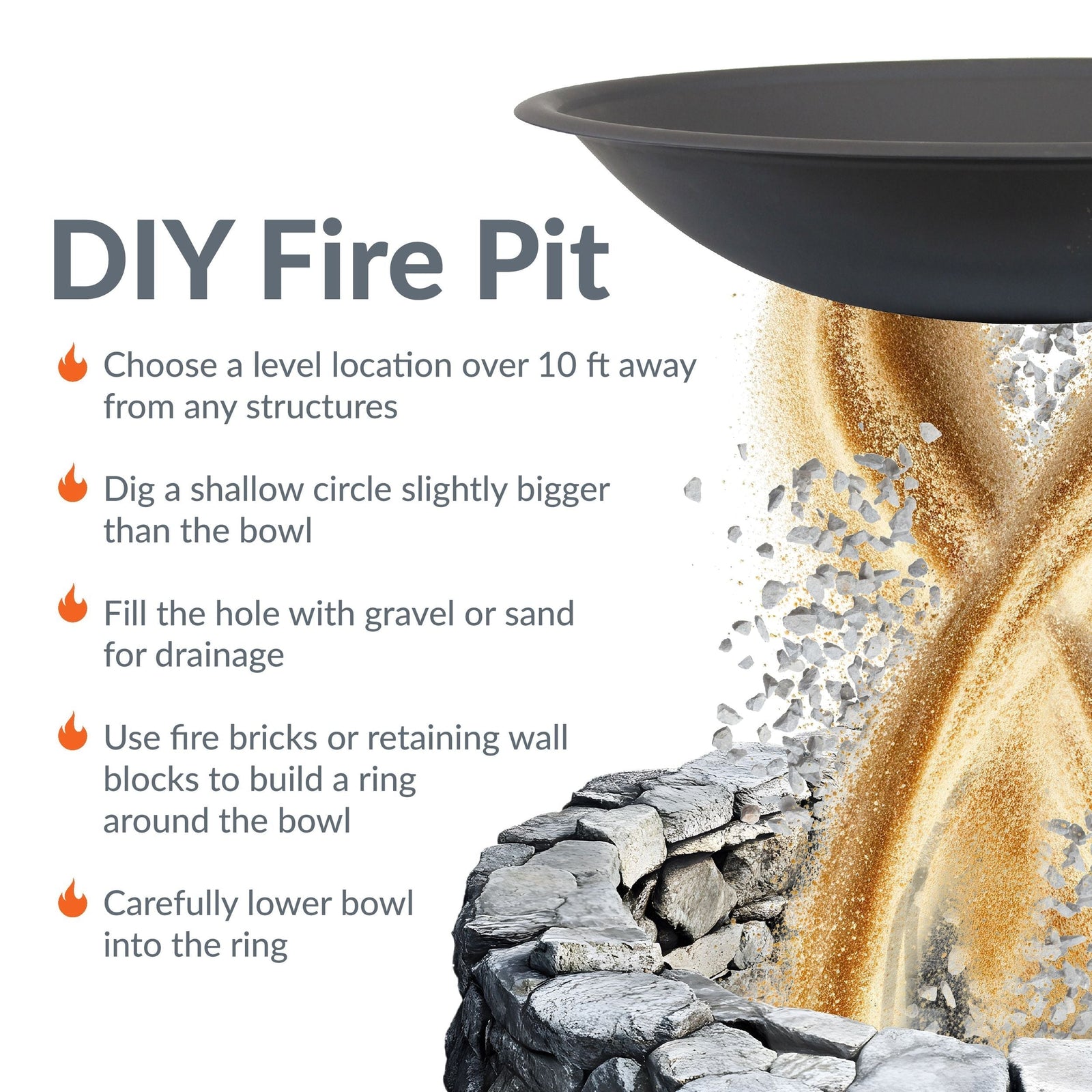 Decor Replacement Fire Pit Bowl, Black, 32-in K4W6 - product image 8