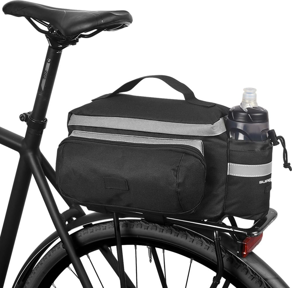 Rack Top Bike Bag withAluminum Foil & Reflective Strip, 8L, Black S7Z2 - product image 3