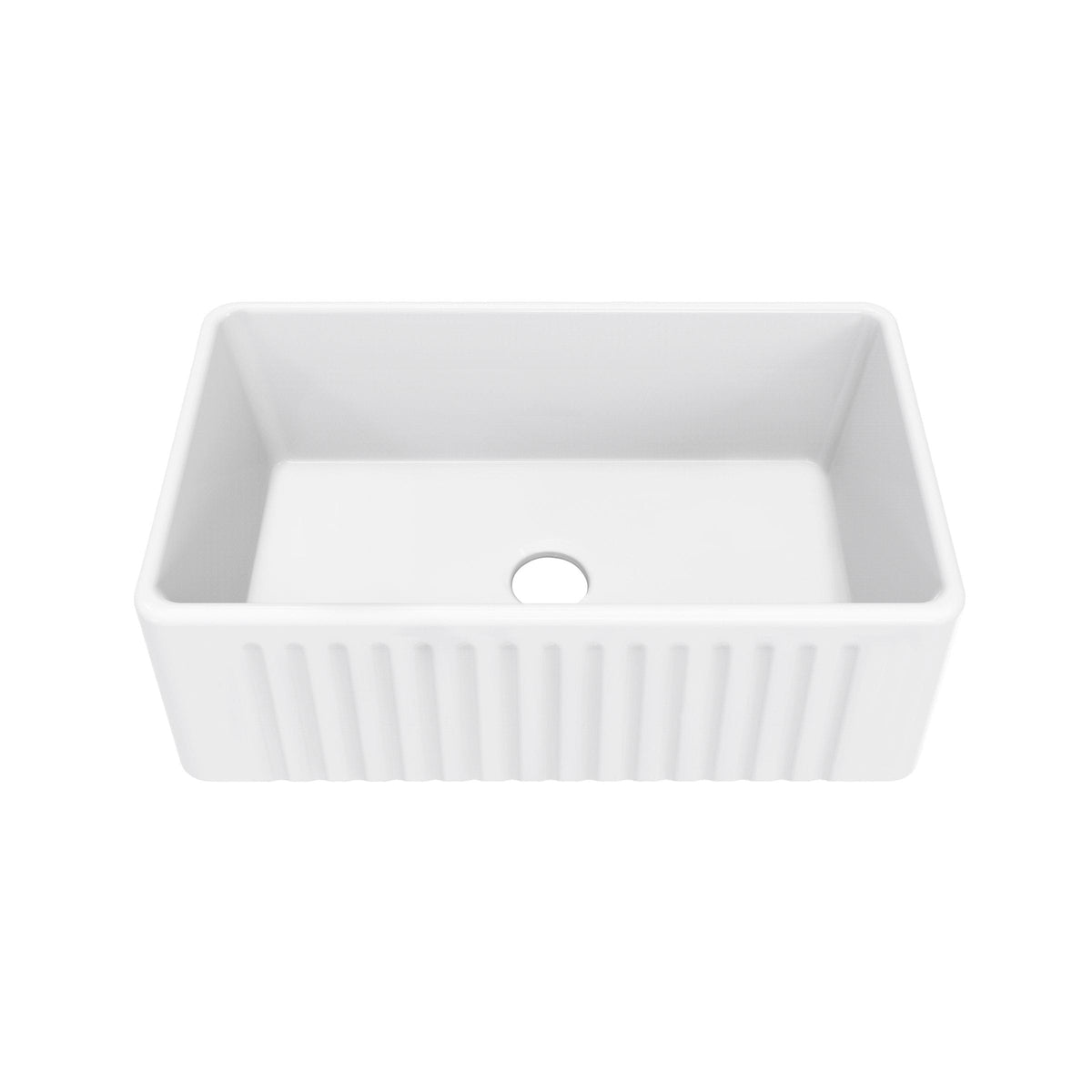 Delice Ceramic Farmhouse Kitchen Sink with Apron, 30-in x 18-in P8E3 - product image 1