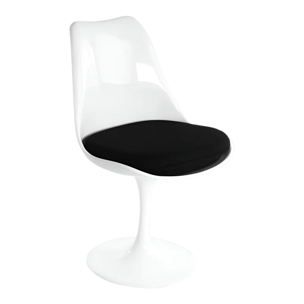 Me Home Tulip Armless Dining Chair, Fiberglass, Black H7I9 - product image 1