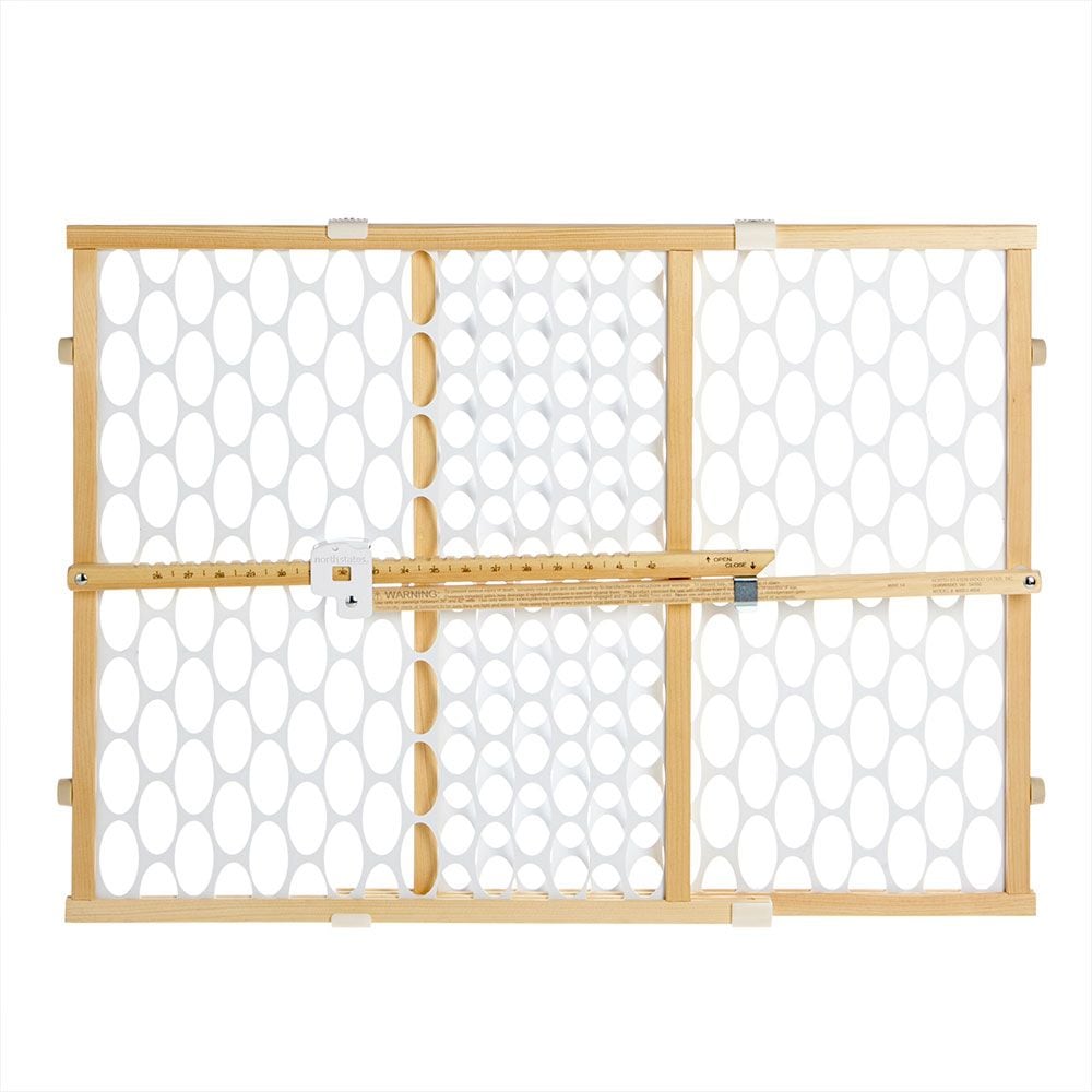 Quick Fit Oval Mesh Wooden Baby Safety Gate V0U7 - product image 1