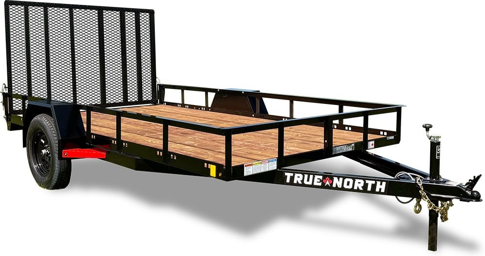 77-in x 12-ft Utility Trailer With Gate, Black Z5N9 - product image 1