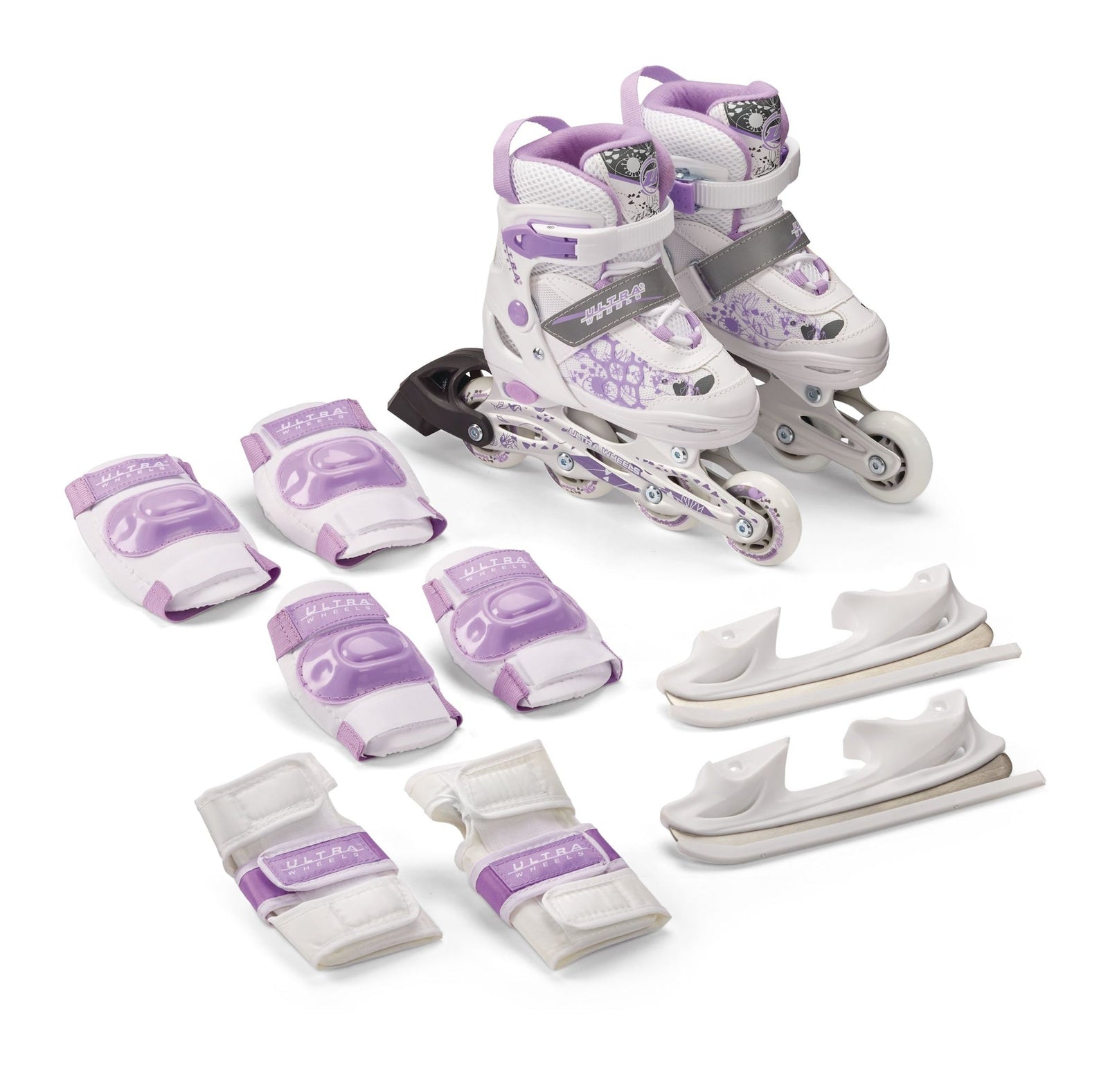 Wheels Switchers Ice/Inline Skates with Pad Set, Purple, Youth H3U1 - product image 1