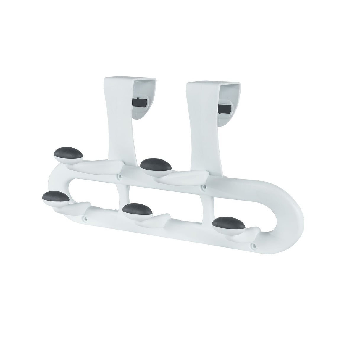 Plastic 5-Hook Over the Door Hook, White, 13-in K6V6 - product image 1