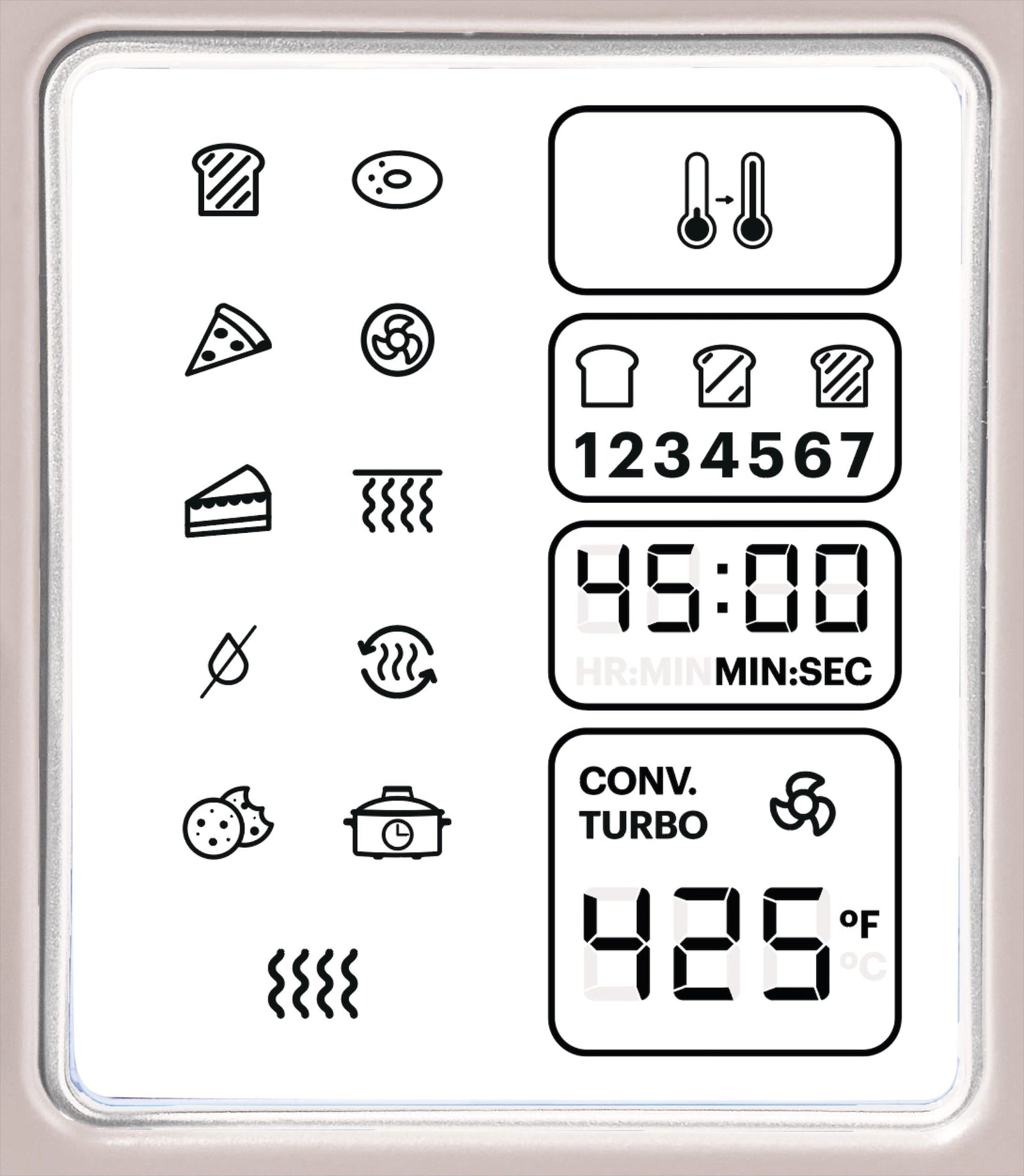 Digital Multi-Functional Air Fryer Toaster Oven with 11 Pre-Set Functions, Shortbread, 6-Slices Y8T4 - product image 6