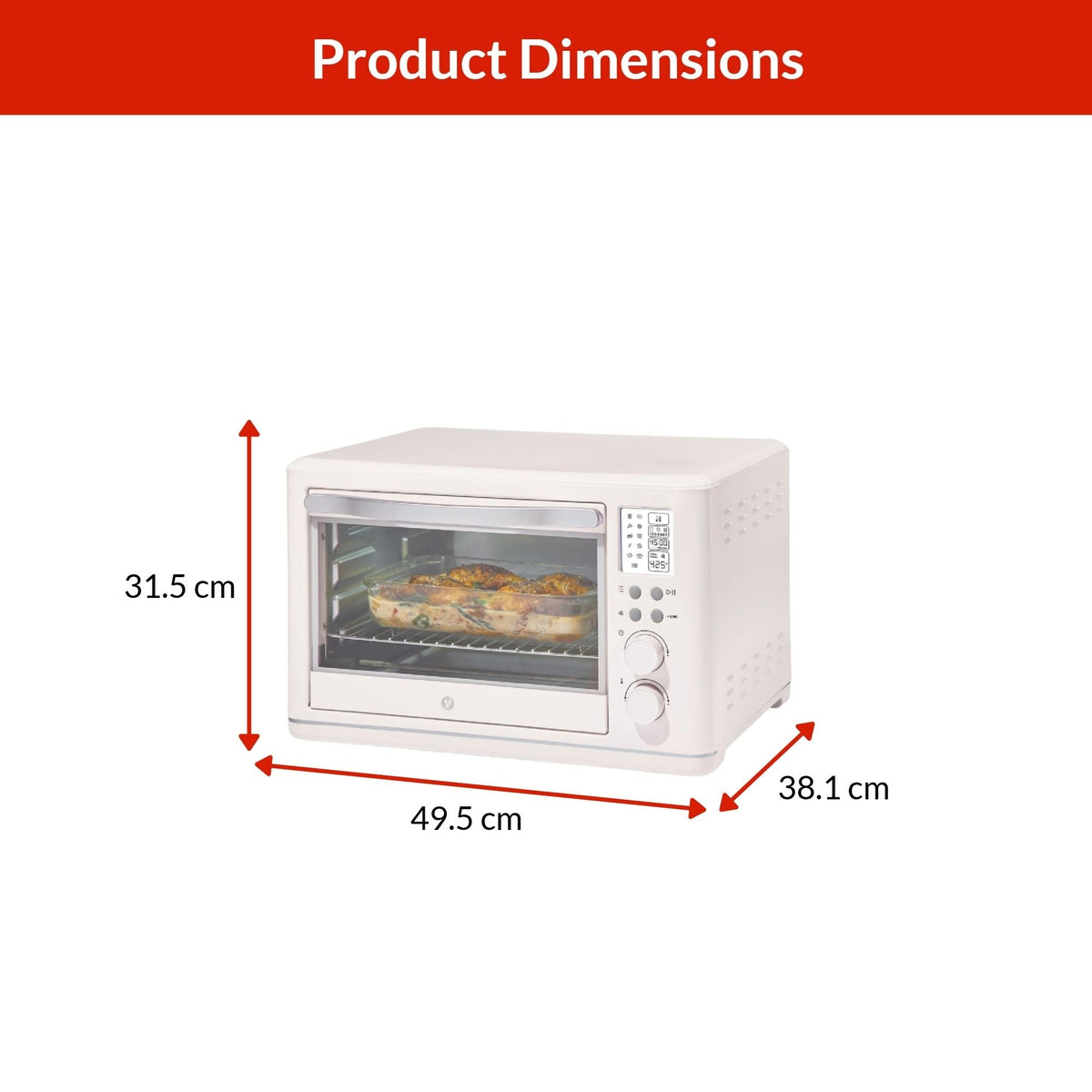 Digital Multi-Functional Air Fryer Toaster Oven with 11 Pre-Set Functions, Shortbread, 6-Slices Y8T4 - product image 7