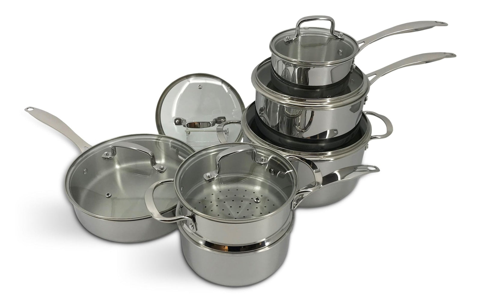 Elite Series 3-Ply Clad Stainless Cookware Set, Oven Safe X8F7 - product image 1