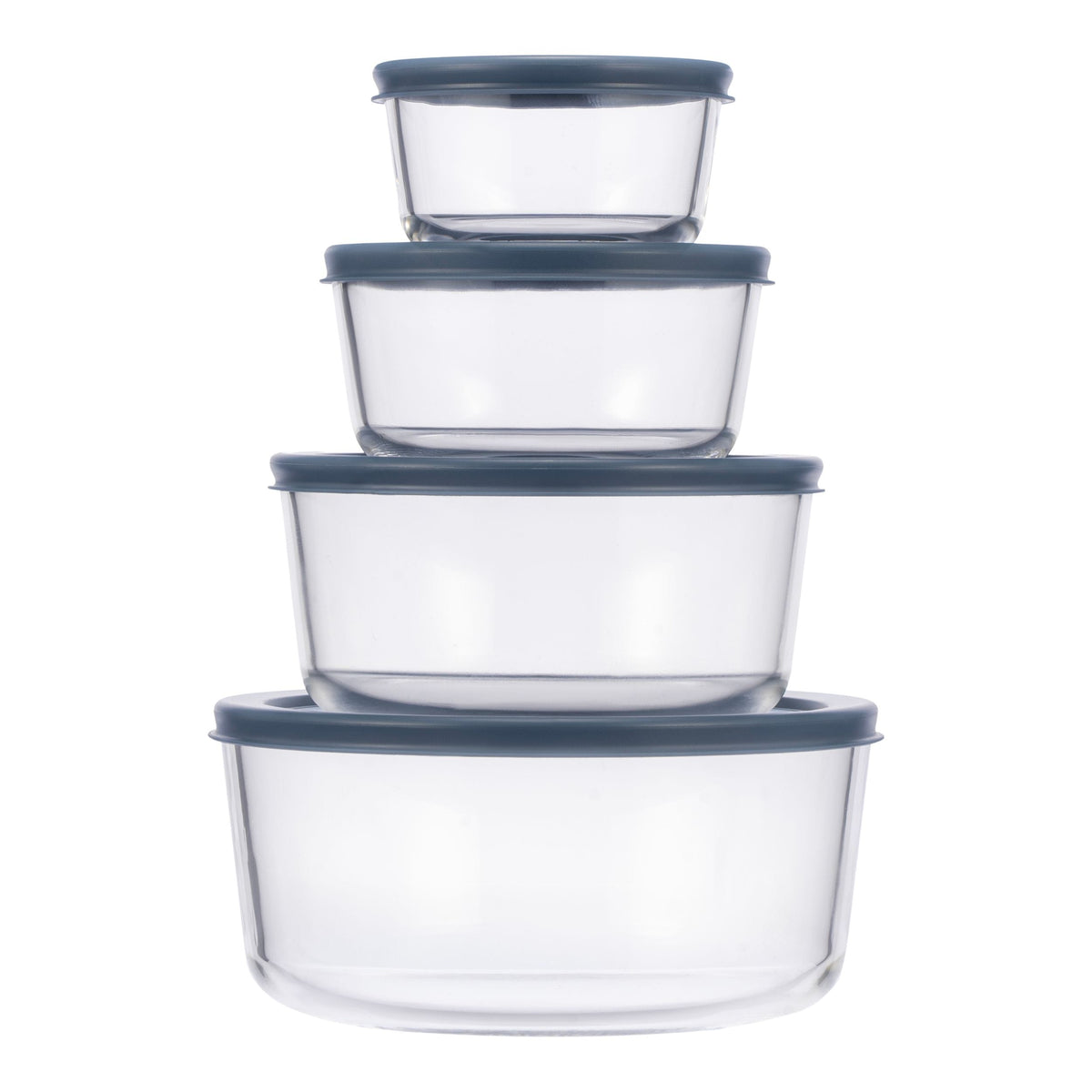 Round Glass Food Storage Container Set with Lids, 8-pc K9C8 - product image 1