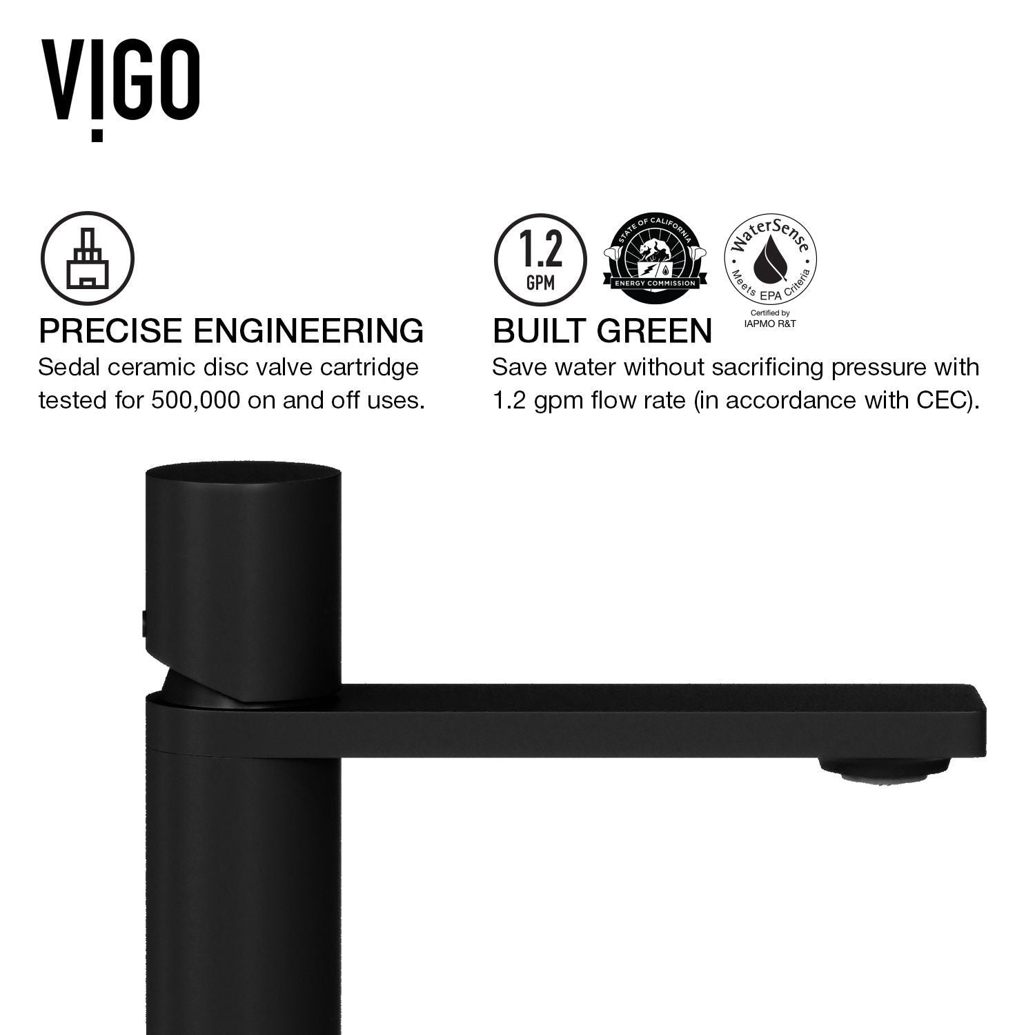 Cavalli MatteShell Matte Black Bathroom Sink/Basin Set with Gotham Faucet and Round Glass Vessel L9R5 - product image 5
