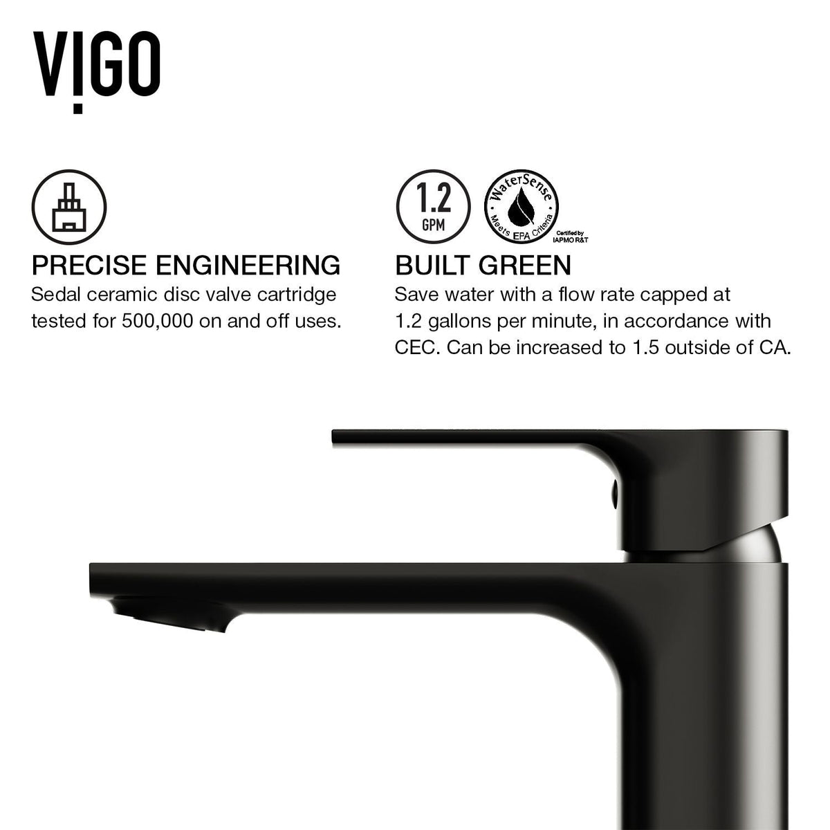 Davidson Single Handle Single Hole Bathroom Sink Faucet, WaterSense Certified, Matte Black C0G3 - product image 7