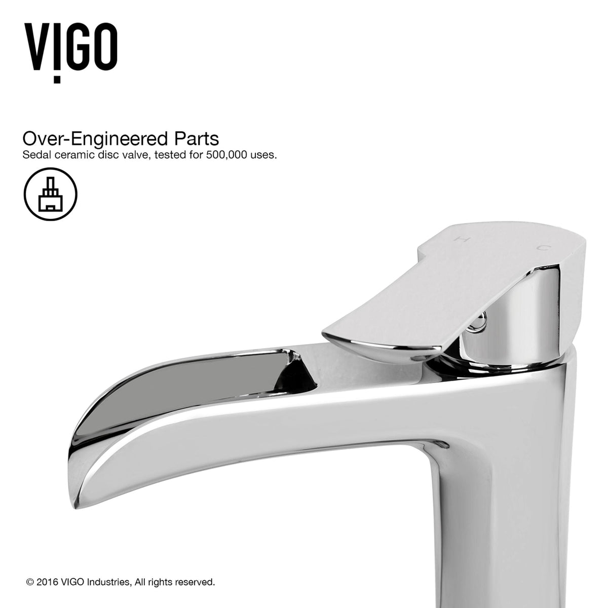 Glass Grey Onyx Bathroom Sink/Basin Set with Niko Faucet and Rectangular Vessel E5R9 - product image 2