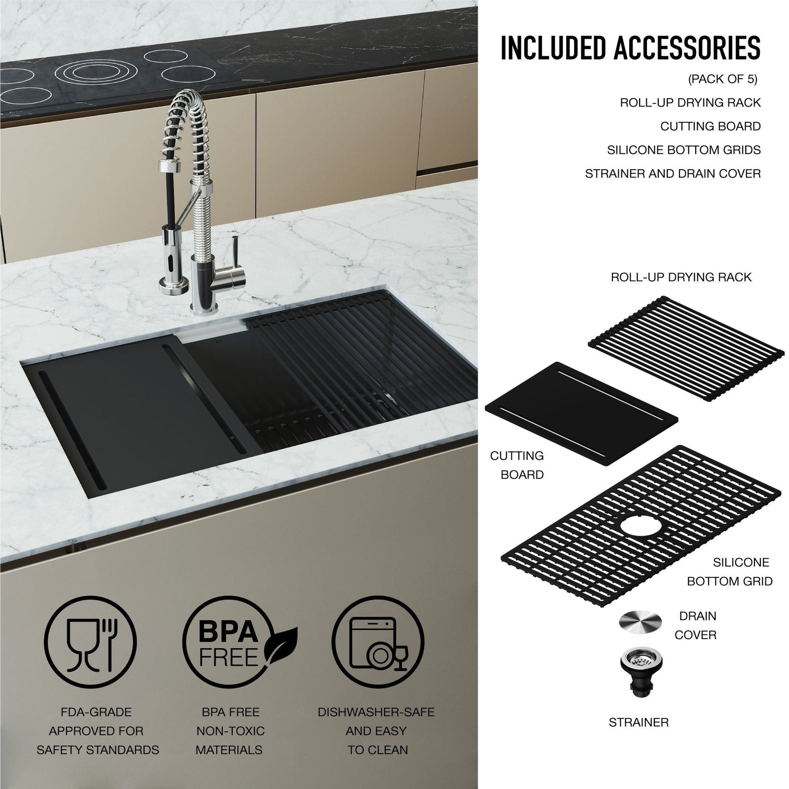 Mercer 33-in Stainless Steel Undermount Kitchen Sink A7X6 - product image 6