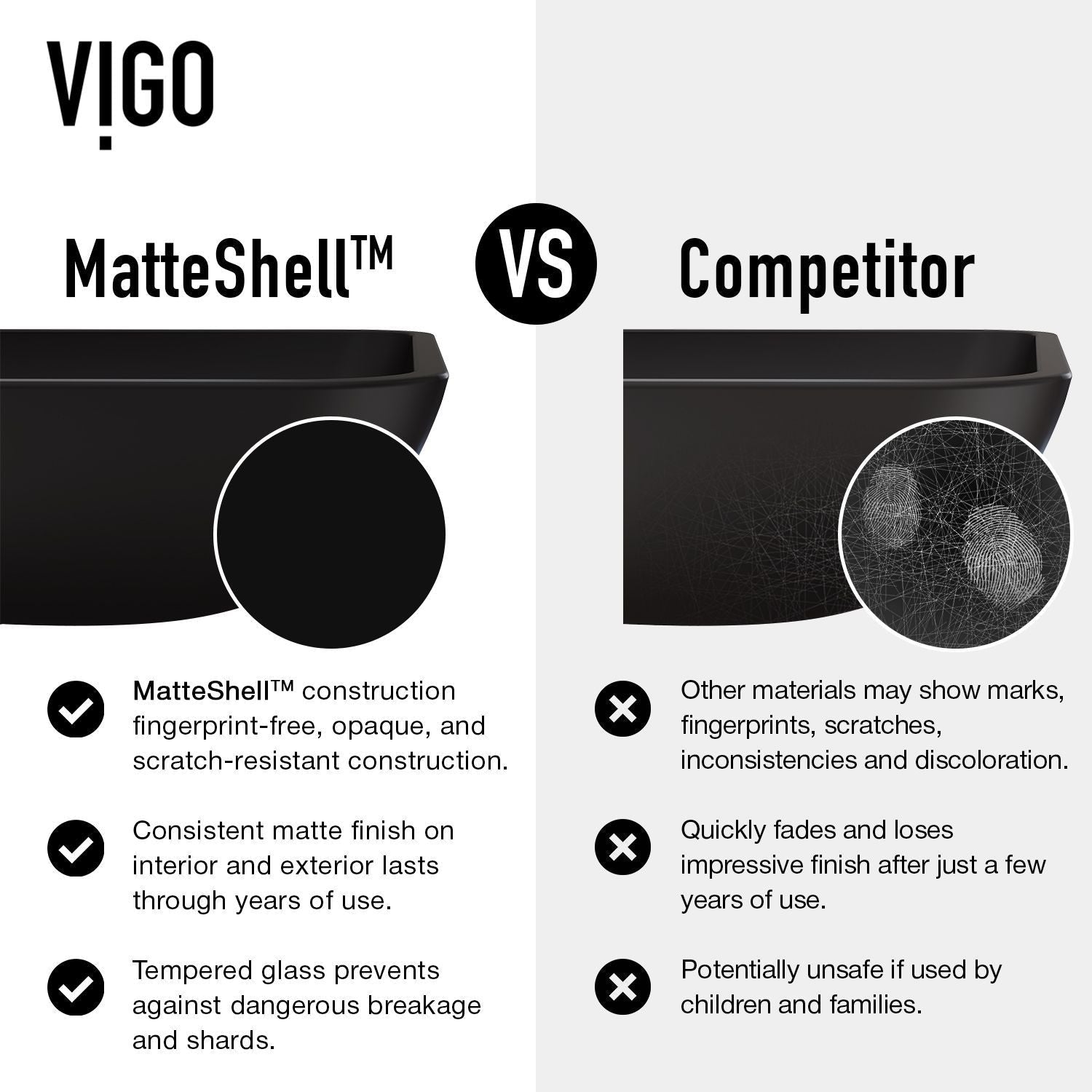 Modus Glass Round Vessel Bathroom Sink/Basin with Rounded Edges & Deep Bowl, Black E9H2 - product image 4