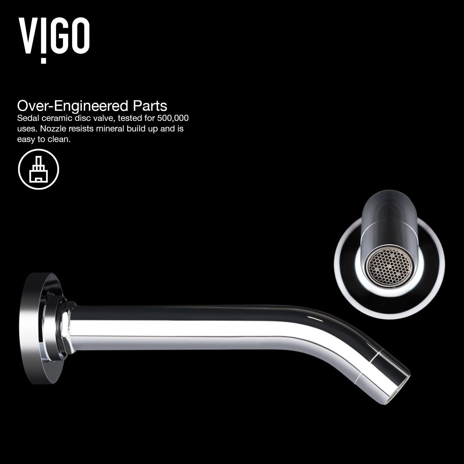 Olus Wall Mount Single Lever Bathroom Sink Faucet, WaterSense Certified, Chrome Z3H9 - product image 5