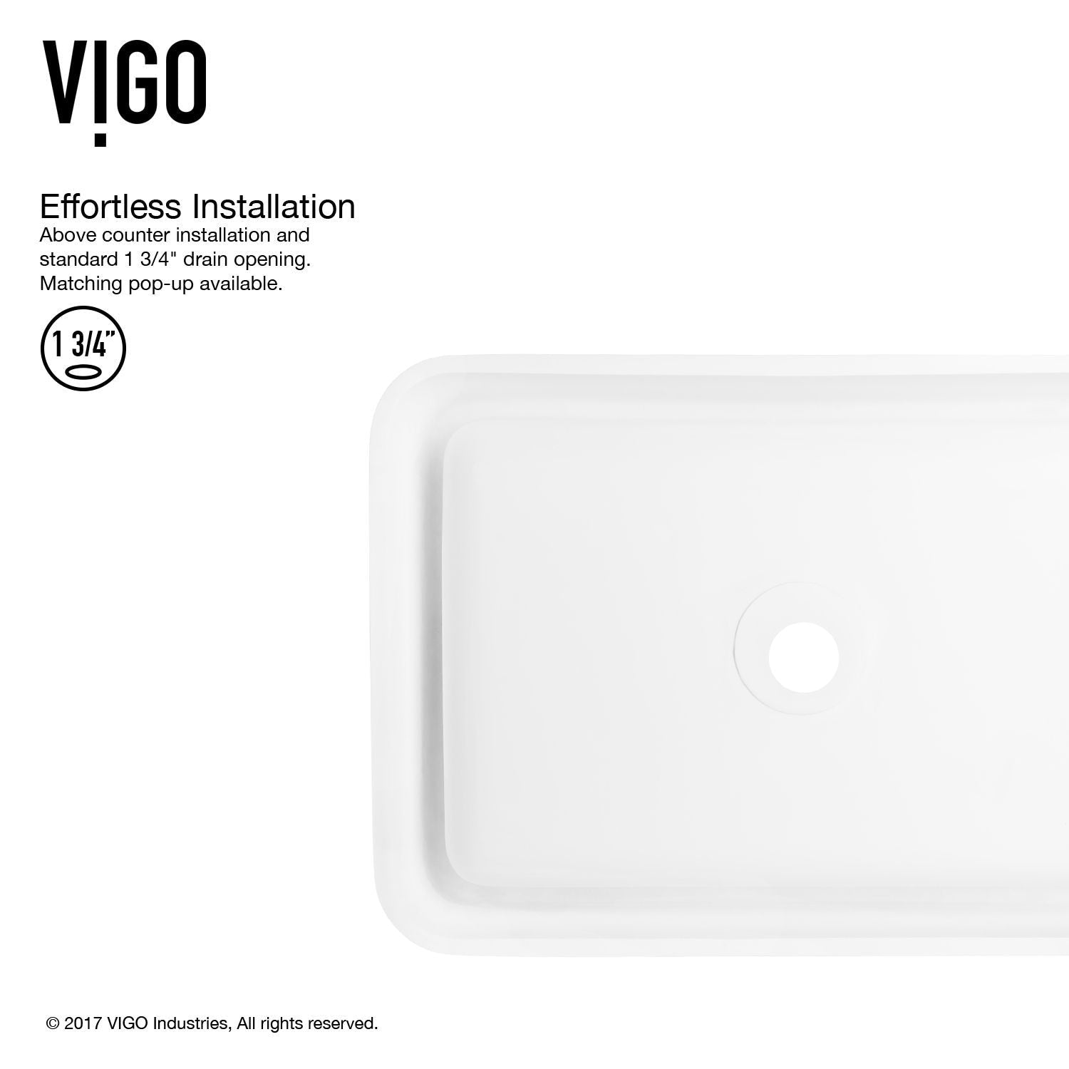 Petunia Matte Stone Rectangular Composite Vessel Bathroom Sink/Basin with Rounded Edges & Deep Bowl, White P5A9 - product image 5