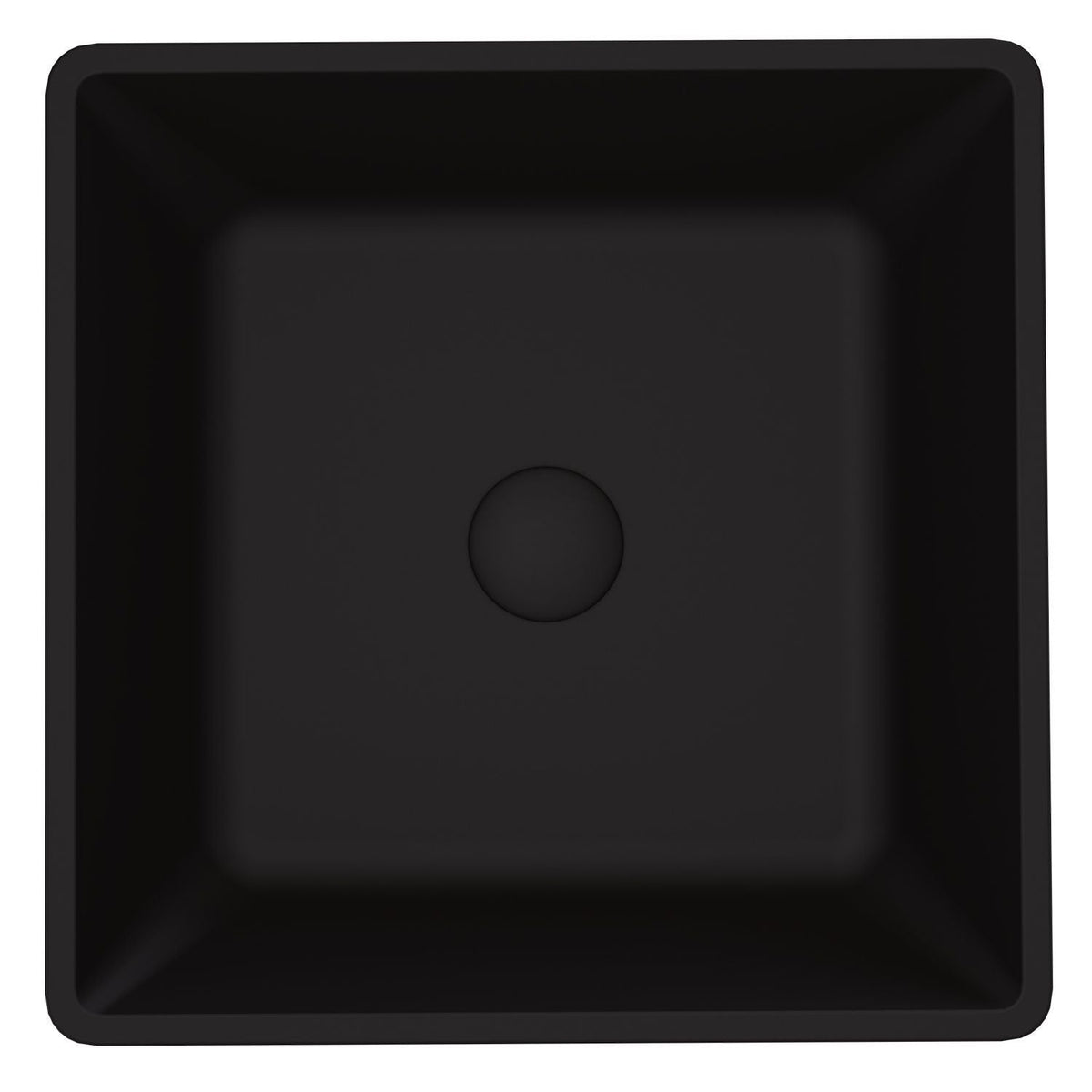 Roma Glass Square Vessel Bathroom Sink/Basin with Rounded Edges & Deep Bowl, Black X8U6 - product image 2
