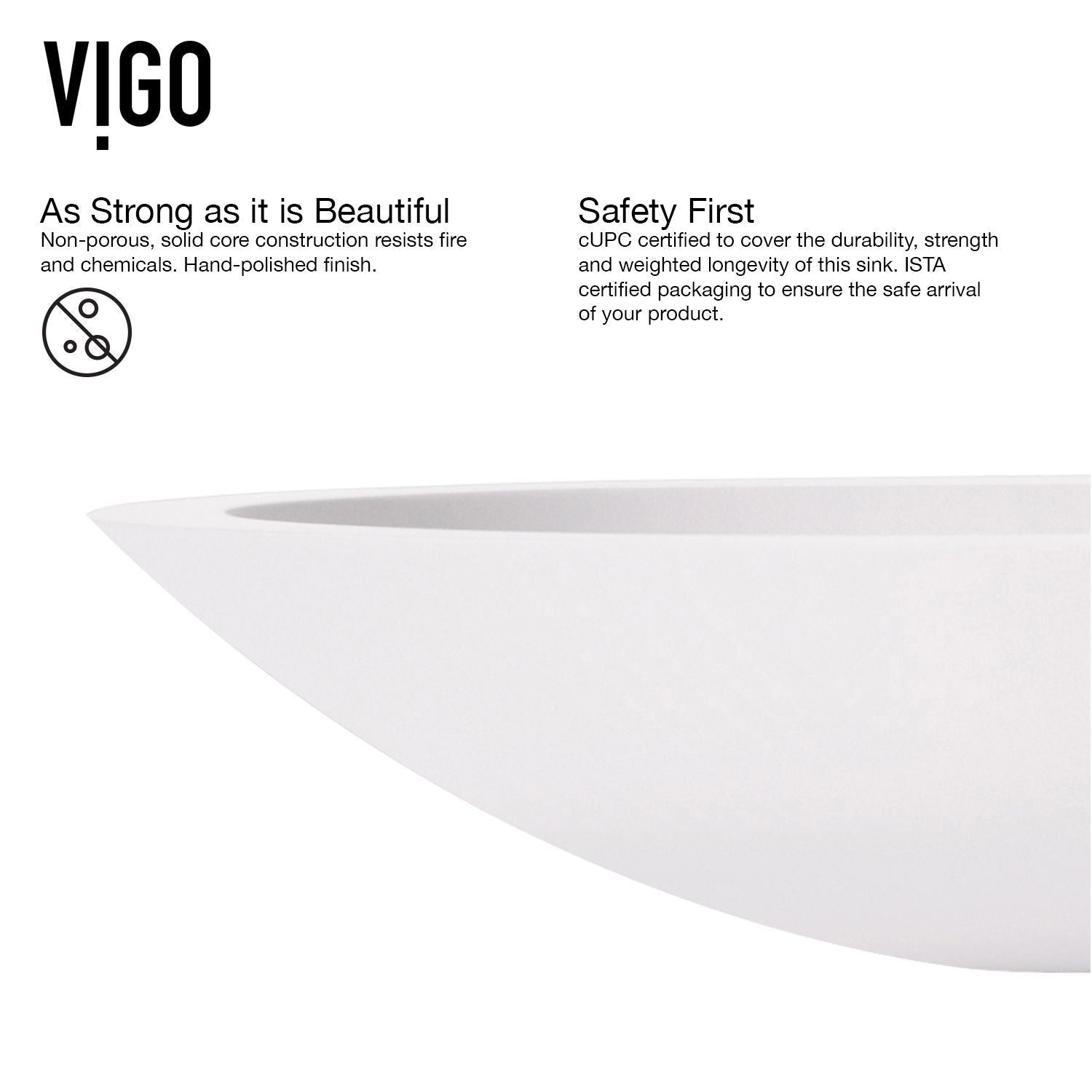 Wisteria MatteStone White Bathroom Sink/Basin Set with Niko Faucet and Oval Composite Vessel M8E7 - product image 8