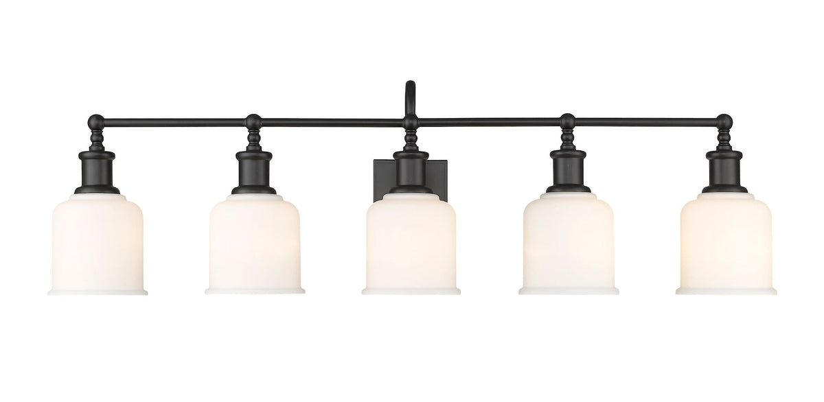 Bryant 5-Light Vanity Light, Black with Opal Shade C2X7 - product image 2