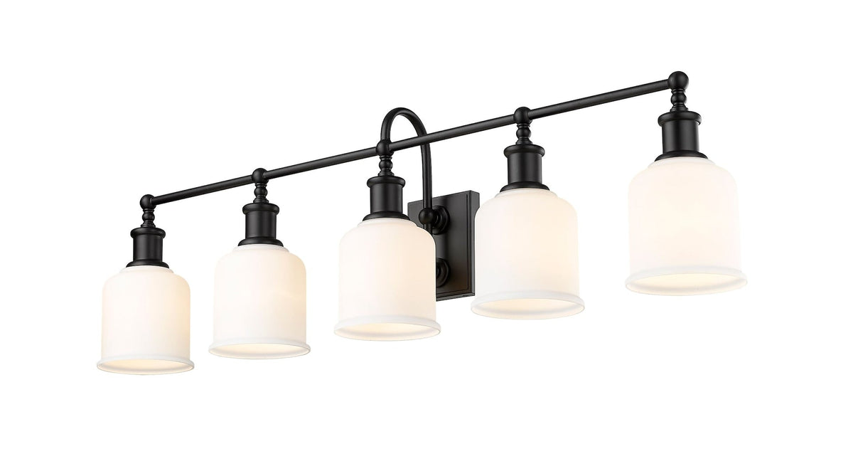 Bryant 5-Light Vanity Light, Black with Opal Shade C2X7 - product image 3