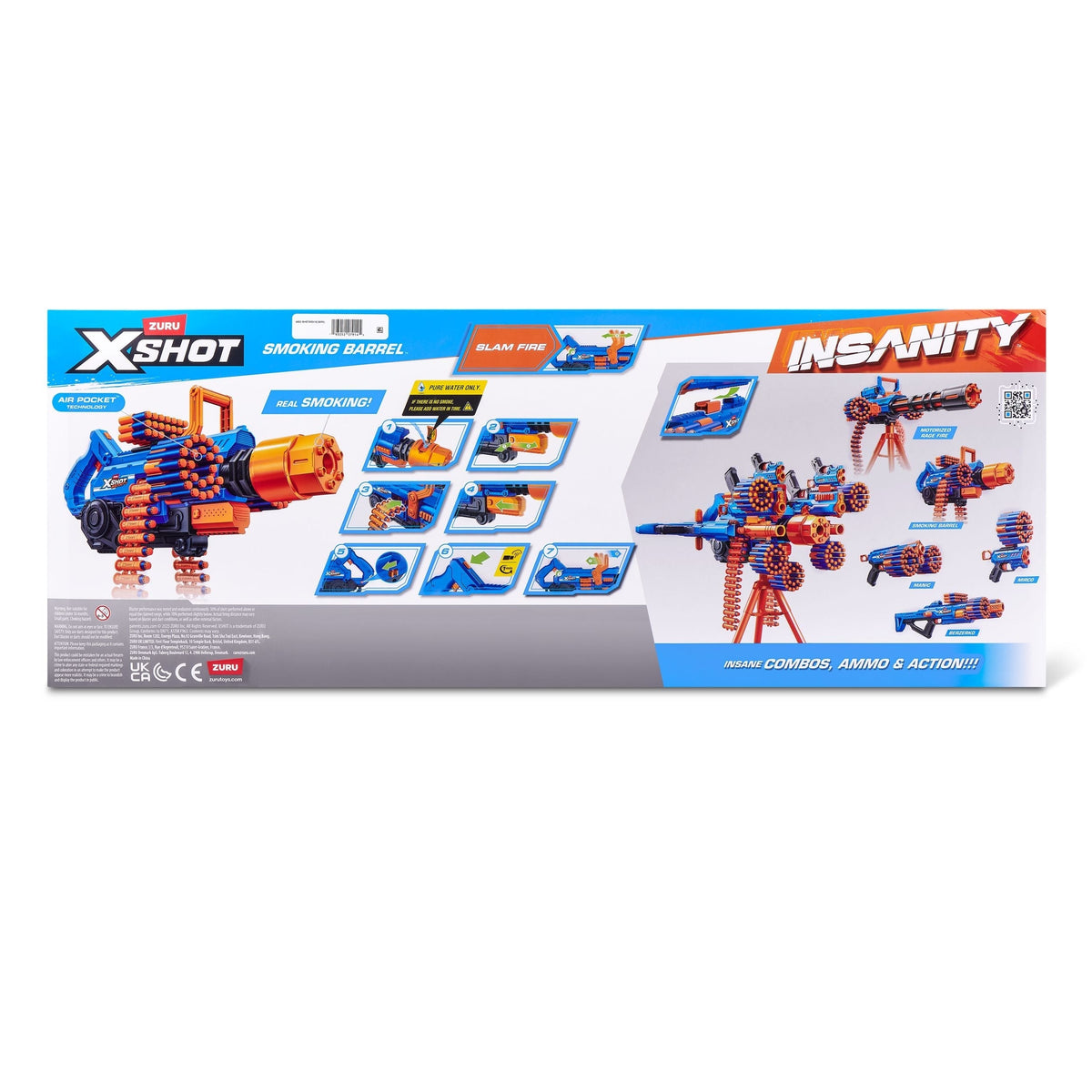 X-Shot Insanity Smoking Barrel Foam Dart Toy Blaster with 72 Darts G2G2 - product image 5