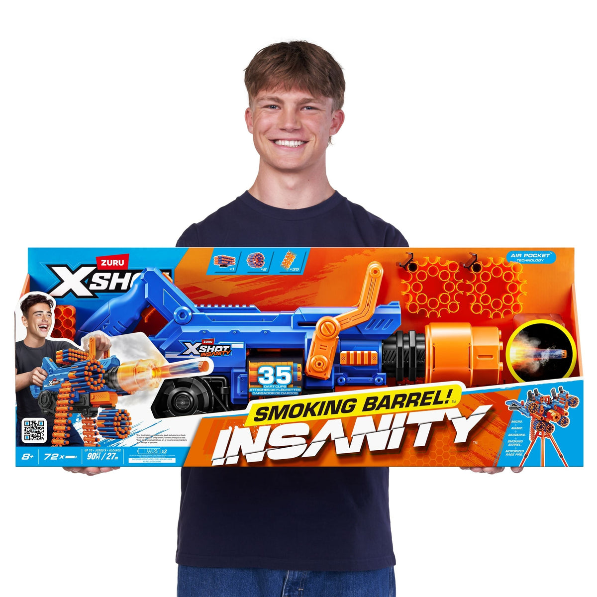 X-Shot Insanity Smoking Barrel Foam Dart Toy Blaster with 72 Darts G2G2 - product image 8