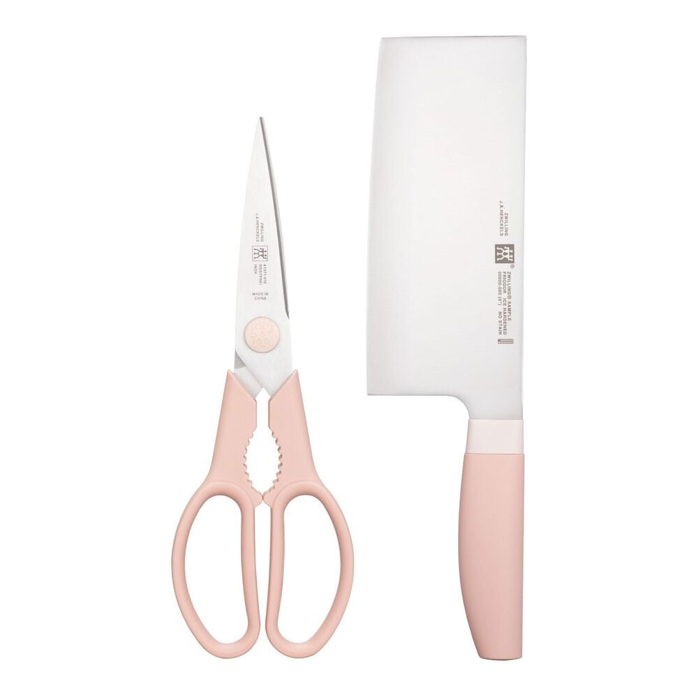 Multi-Purpose Stainless Steel Scissors & Knife Set, Pink, 2-pc X6V5 - product image 1