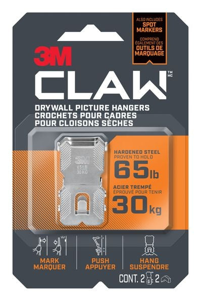 3M Claw DrywAll Picture Hangers, 65-lb Capacity G8Y8 - product image 2