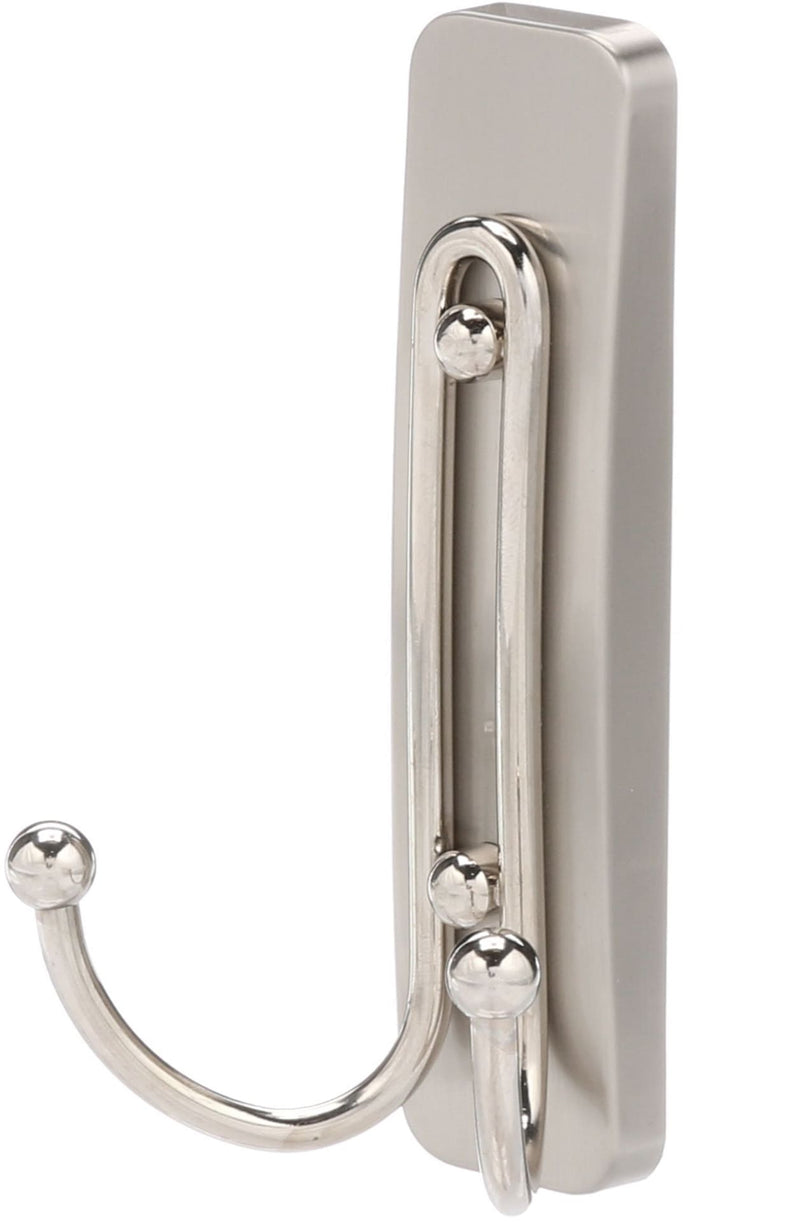 3M Command Large Bathroom Double Hook, Satin Nickel F7D5