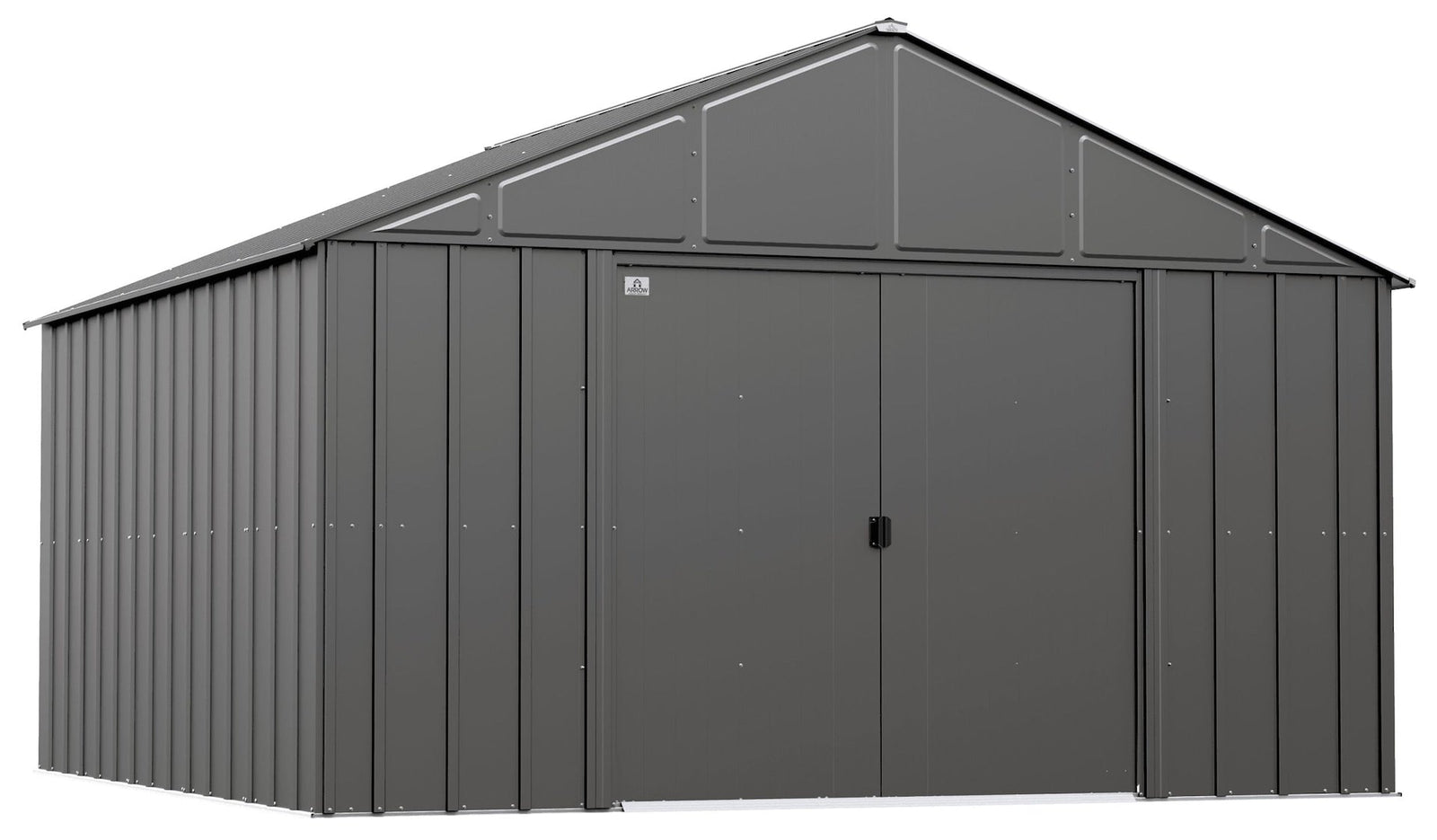 Classic 12x12-ft Charcoal Corrosion-Resistant Metal Shed D3H4 - product image 1