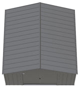 Classic 12x12-ft Charcoal Corrosion-Resistant Metal Shed D3H4 - product image 4
