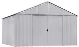 Classic 12x12-ft Flute Grey Steel Storage Shed P4R9 - product image 1