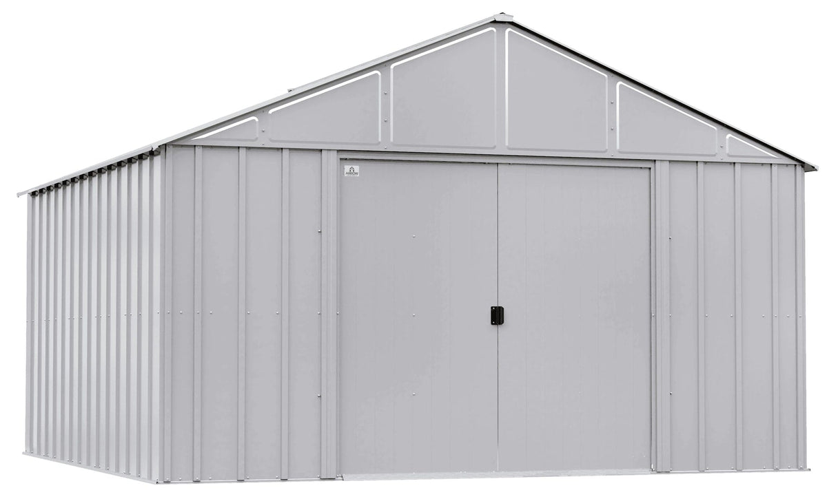 Classic 12x12-ft Flute Grey Steel Storage Shed P4R9 - product image 1