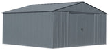 Classic 14x12-ft Charcoal Lockable Metal Shed F8Z4 - product image 3