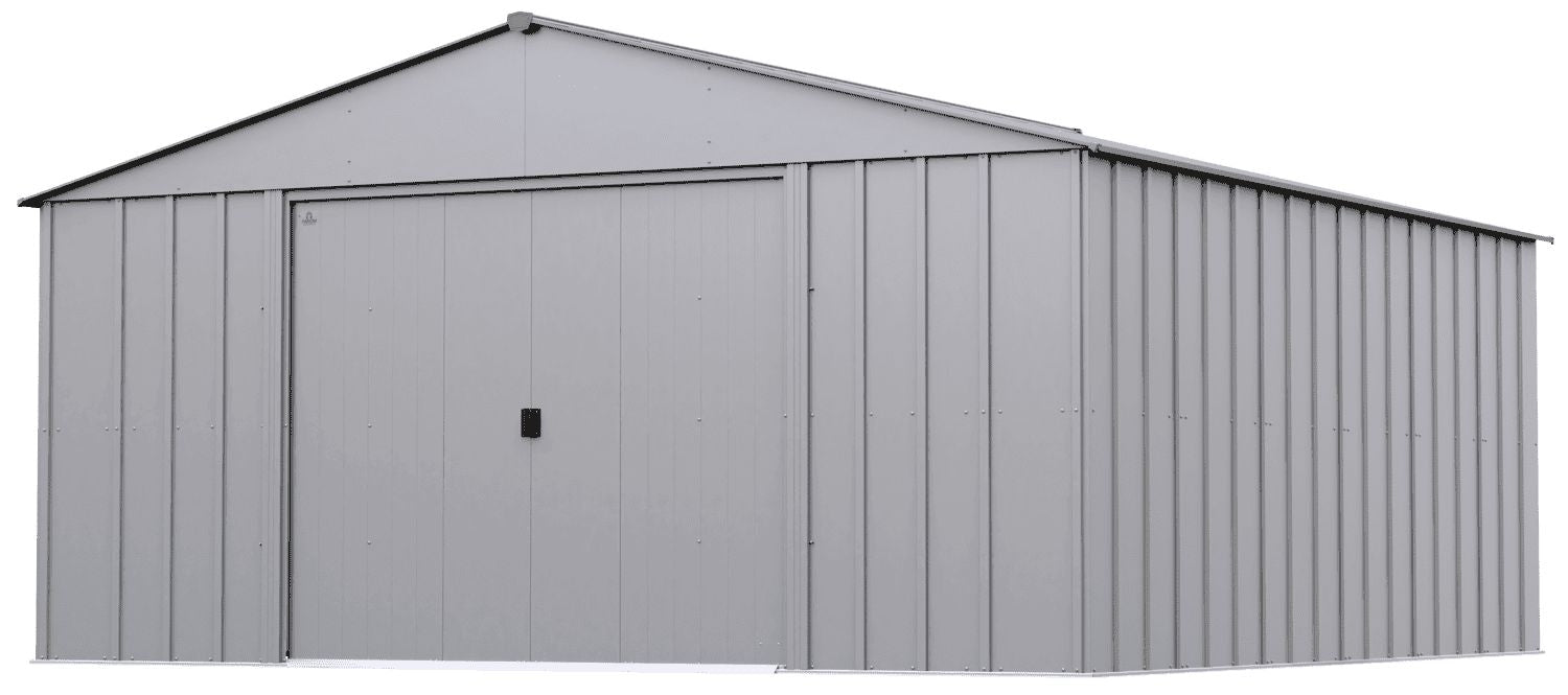 Classic 14x14-ft Flute Grey Corrosion-Resistant Steel Shed T4S5 - product image 2