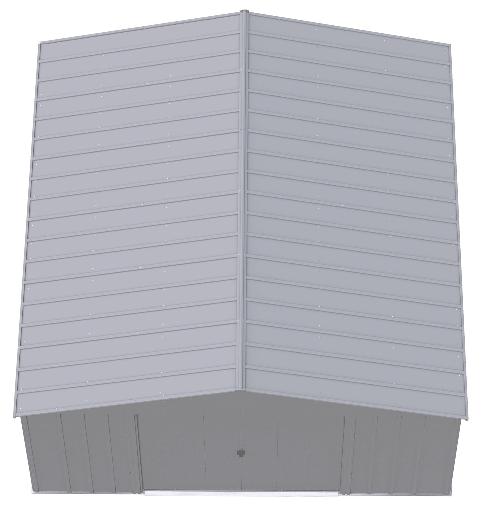 Classic 14x14-ft Flute Grey Corrosion-Resistant Steel Shed T4S5 - product image 5