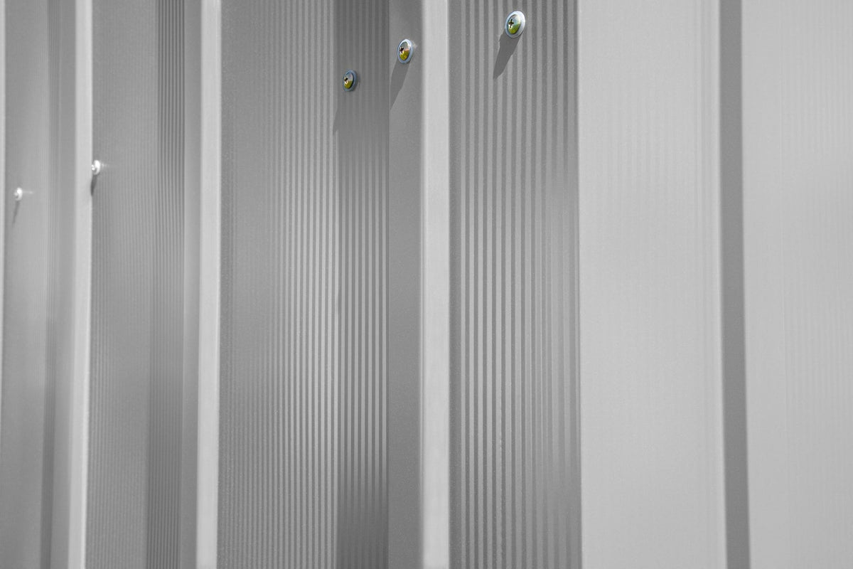 Classic 14x14-ft Flute Grey Corrosion-Resistant Steel Shed T4S5 - product image 8