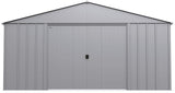Classic 14x17-ft Flute Grey Corrosion-Resistant Metal Shed B8Q5 - product image 2