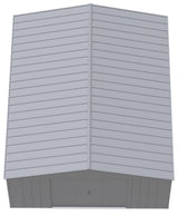 Classic 14x17-ft Flute Grey Corrosion-Resistant Metal Shed B8Q5 - product image 4