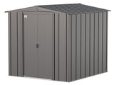 Classic Galvanized Steel Storage Shed, Charcoal, 6-ft x 7-ft F5S6 - product image 1