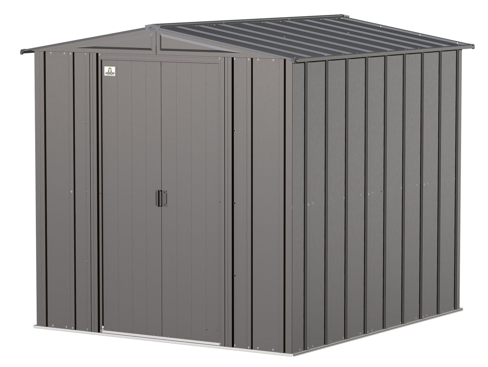 Classic Galvanized Steel Storage Shed, Charcoal, 6-ft x 7-ft F5S6 - product image 1