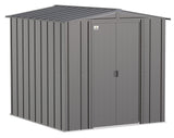 Classic Galvanized Steel Storage Shed, Charcoal, 6-ft x 7-ft F5S6 - product image 2