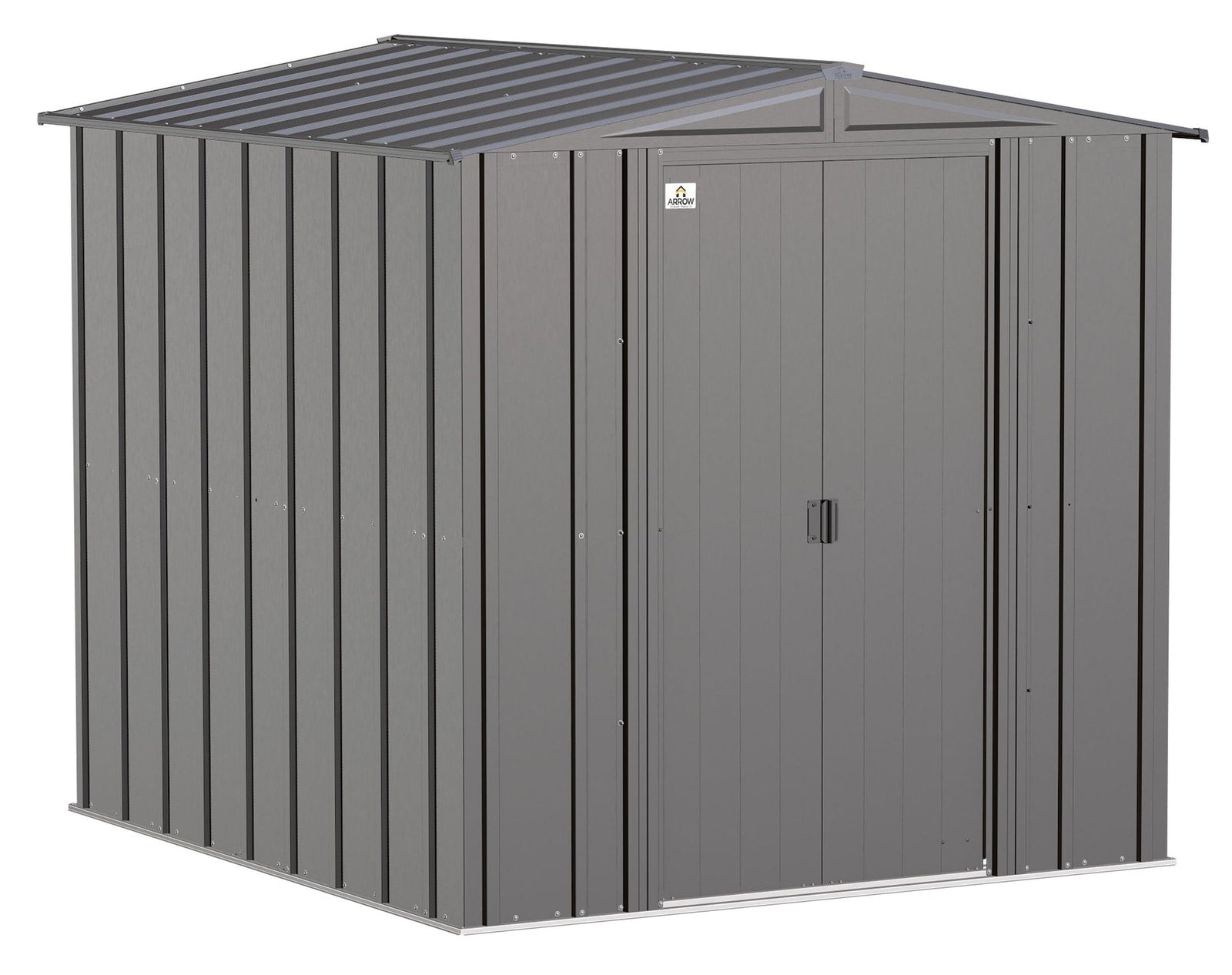 Classic Galvanized Steel Storage Shed, Charcoal, 6-ft x 7-ft F5S6 - product image 2