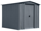 Classic Galvanized Steel Storage Shed, Charcoal, 6-ft x 7-ft F5S6 - product image 3