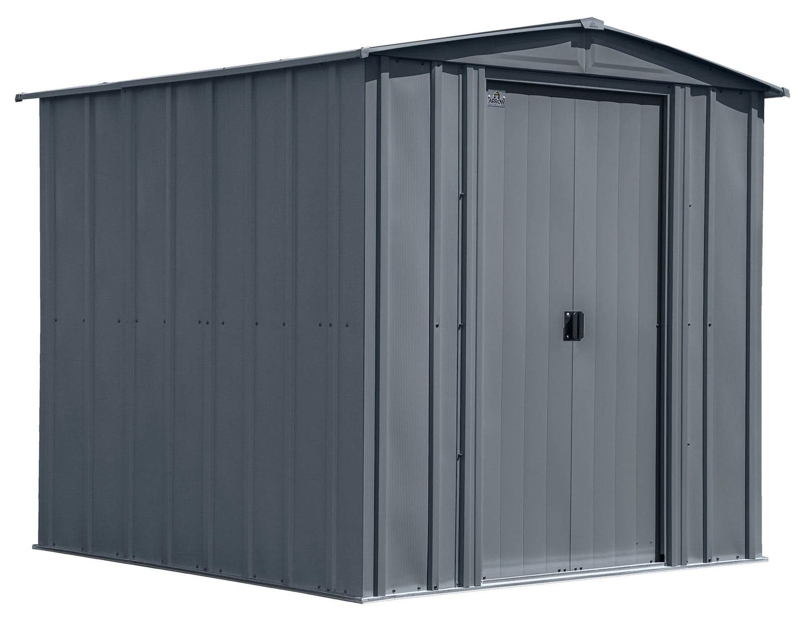 Classic Galvanized Steel Storage Shed, Charcoal, 6-ft x 7-ft F5S6 - product image 3