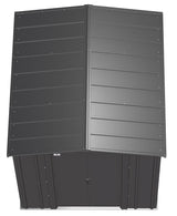 Classic Galvanized Steel Storage Shed, Charcoal, 6-ft x 7-ft F5S6 - product image 5